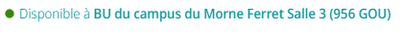 Ouvrage papier disponible